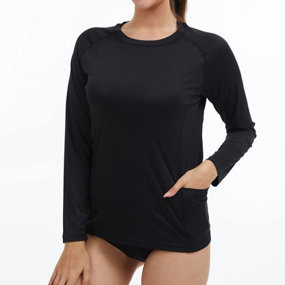 UPF 50+ Quick Dry Long Sleeve T-Shirt with Pockets