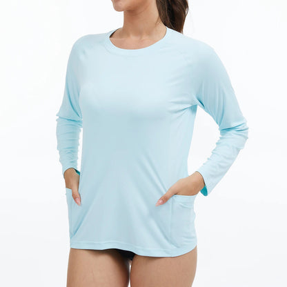 UPF 50+ Quick Dry Long Sleeve T-Shirt with Pockets