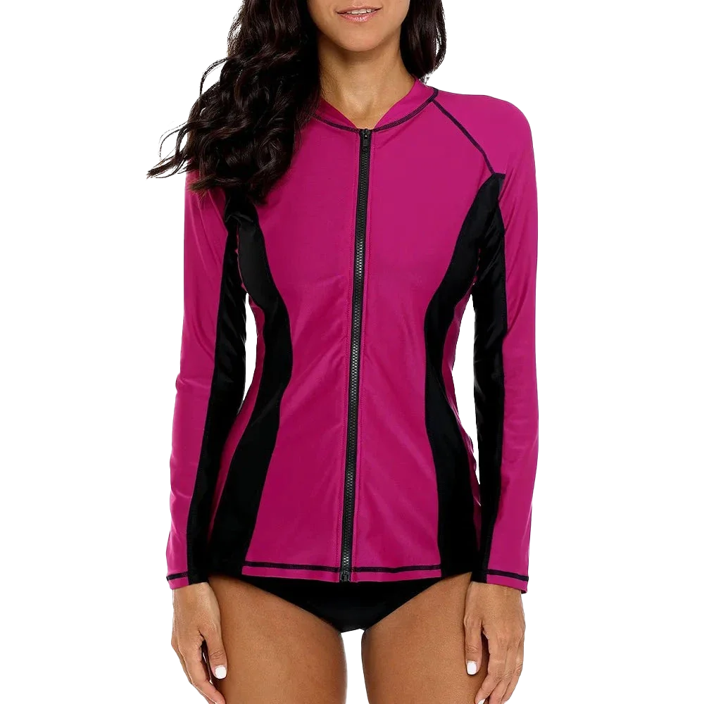 UPF 50+ Long Sleeve Zipper Rashguard